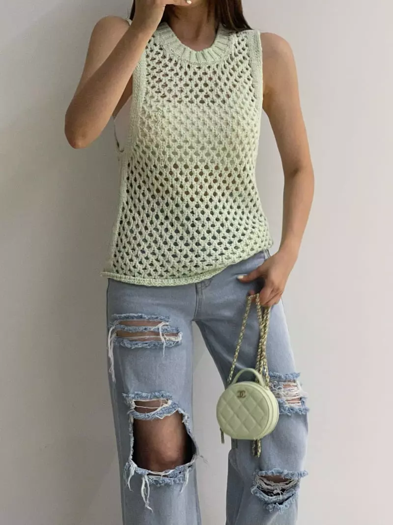 Another Avenue - Korean Women Fashion - #womensfashion - Tape Knit Vest - 8
