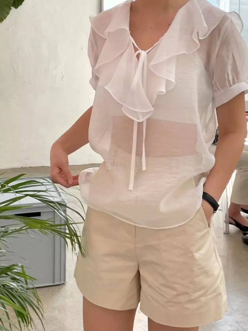 Another Muse - Korean Women Fashion - #momslook - Twill Shorts - 10