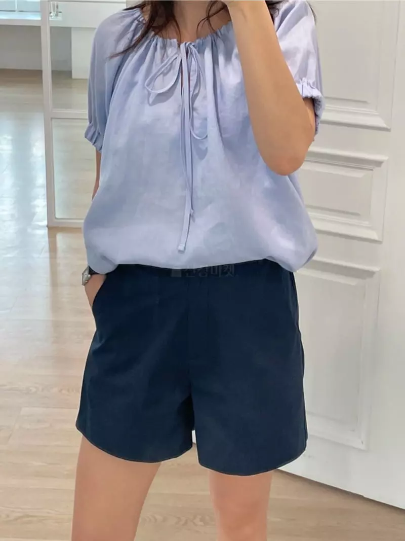 Another Muse - Korean Women Fashion - #momslook - Twill Shorts - 6