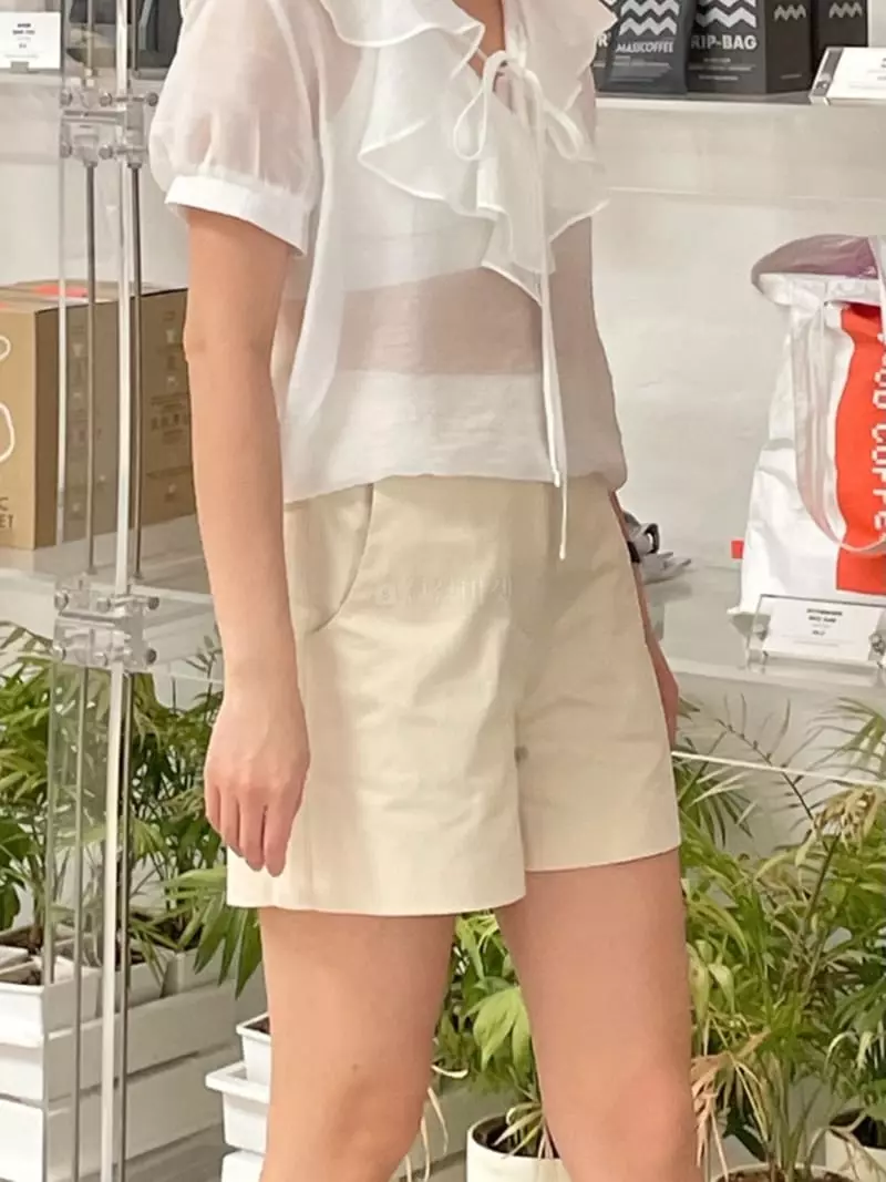 Another Muse - Korean Women Fashion - #momslook - Twill Shorts - 8
