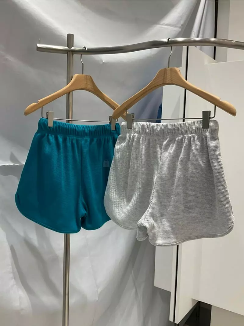 Another Muse - Korean Women Fashion - #momslook - Waffle Shorts - 2
