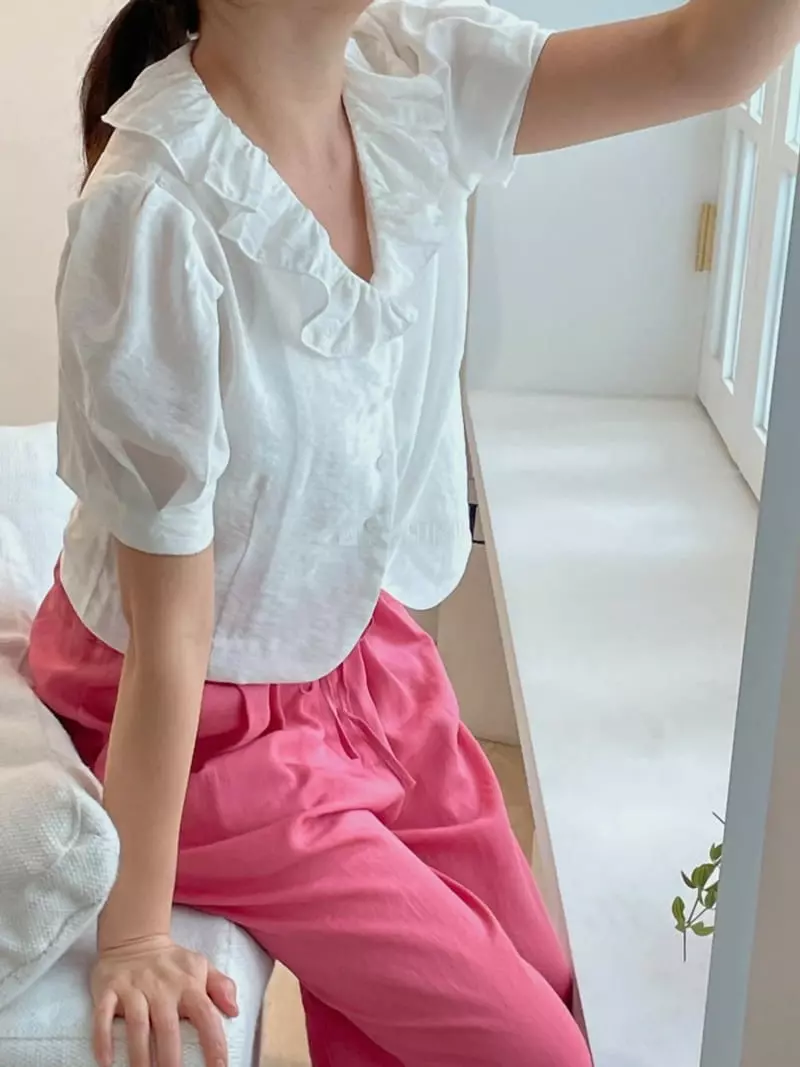 Another Muse - Korean Women Fashion - #momslook - Shatin Blouse