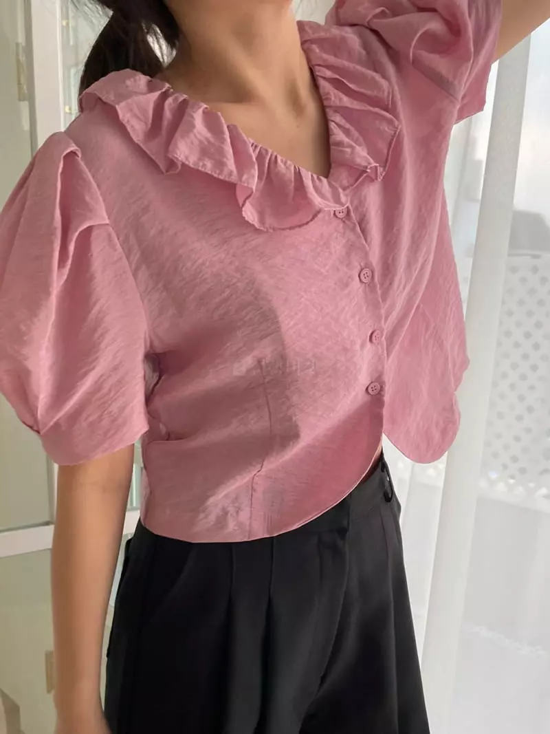Another Muse - Korean Women Fashion - #momslook - Shatin Blouse - 3