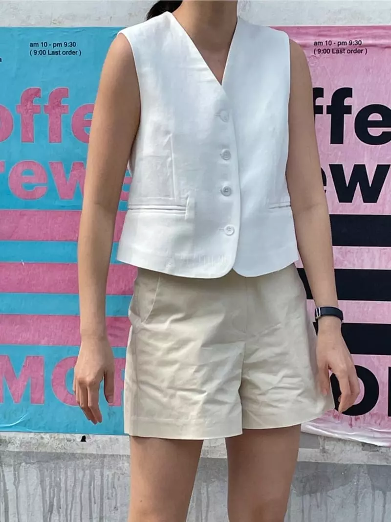 Another Muse - Korean Women Fashion - #romanticstyle - Linen Vest