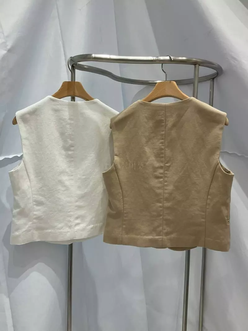 Another Muse - Korean Women Fashion - #thatsdarling - Linen Vest - 4