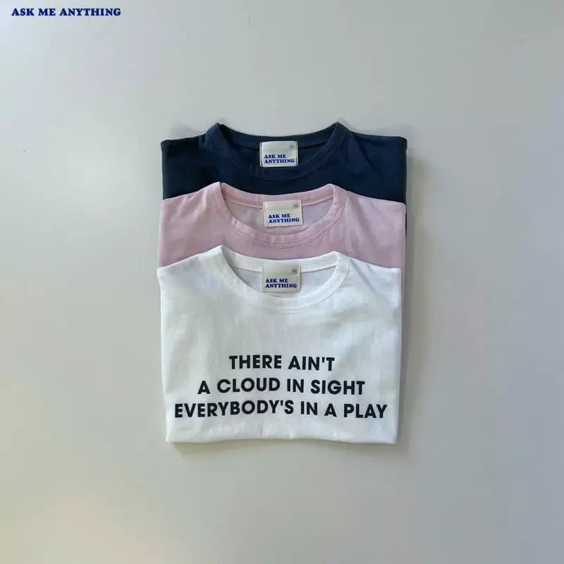 Ask Me Anything - Korean Children Fashion - #Kfashion4kids - Lettering Tee - 2