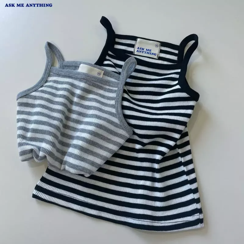 Ask Me Anything - Korean Children Fashion - #designkidswear - Muse String Sleeveless Tee - 8