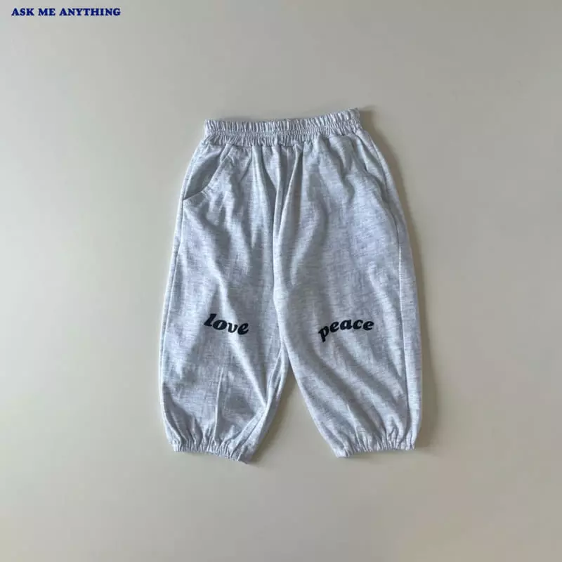 Ask Me Anything - Korean Children Fashion - #designkidswear - Love Peace Pants - 7