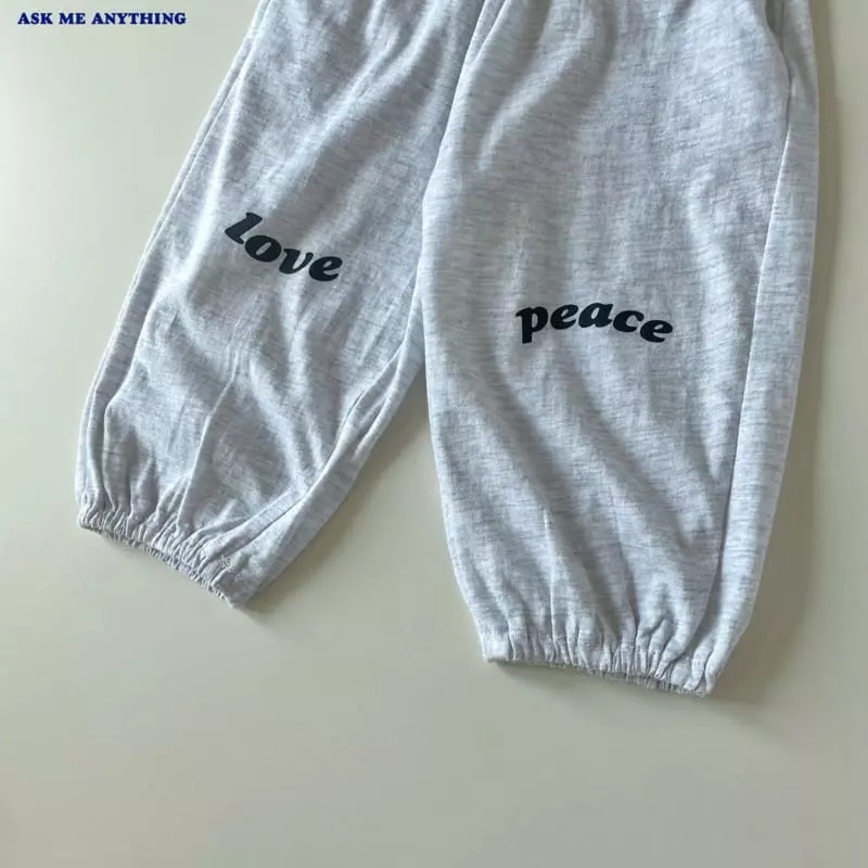 Ask Me Anything - Korean Children Fashion - #discoveringself - Love Peace Pants - 8