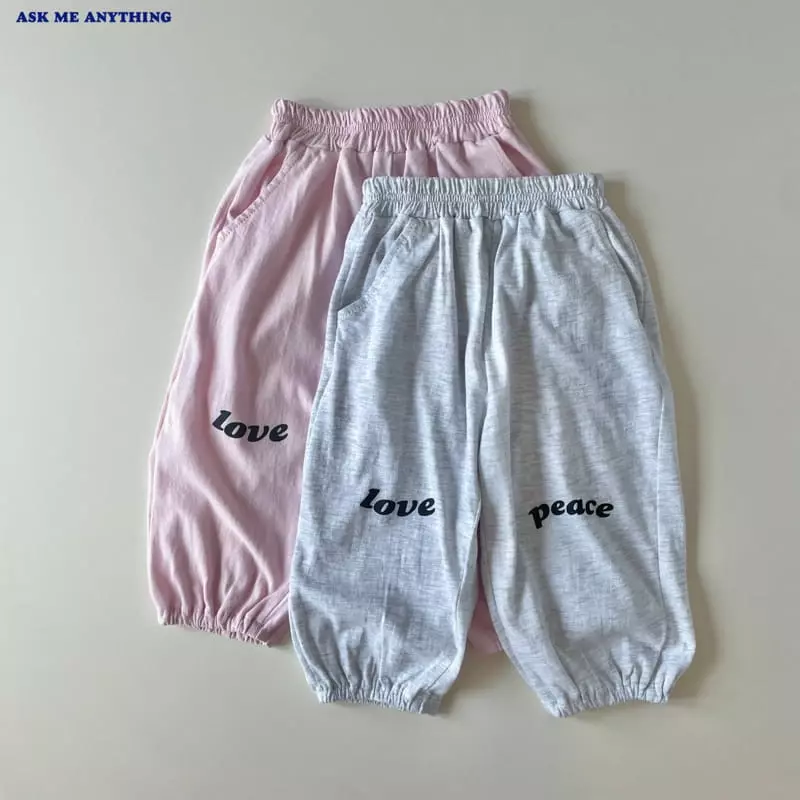 Ask Me Anything - Korean Children Fashion - #magicofchildhood - Love Peace Pants