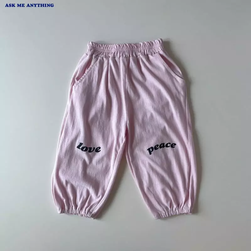 Ask Me Anything - Korean Children Fashion - #minifashionista - Love Peace Pants - 2