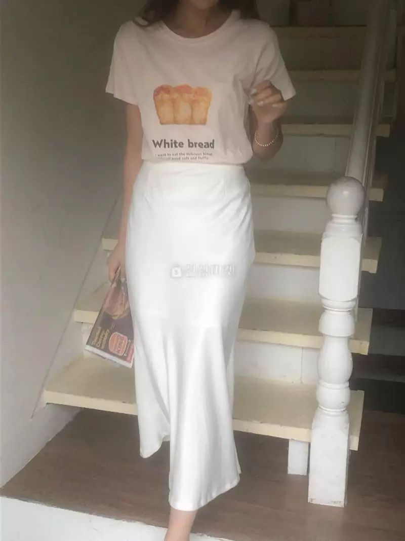 Atthismoment - Korean Women Fashion - #momslook - Slik Skirt - 2