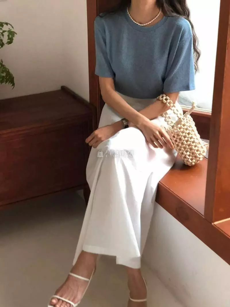 Atthismoment - Korean Women Fashion - #momslook - Natural Tee