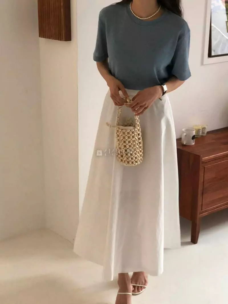 Atthismoment - Korean Women Fashion - #momslook - Natural Tee - 2