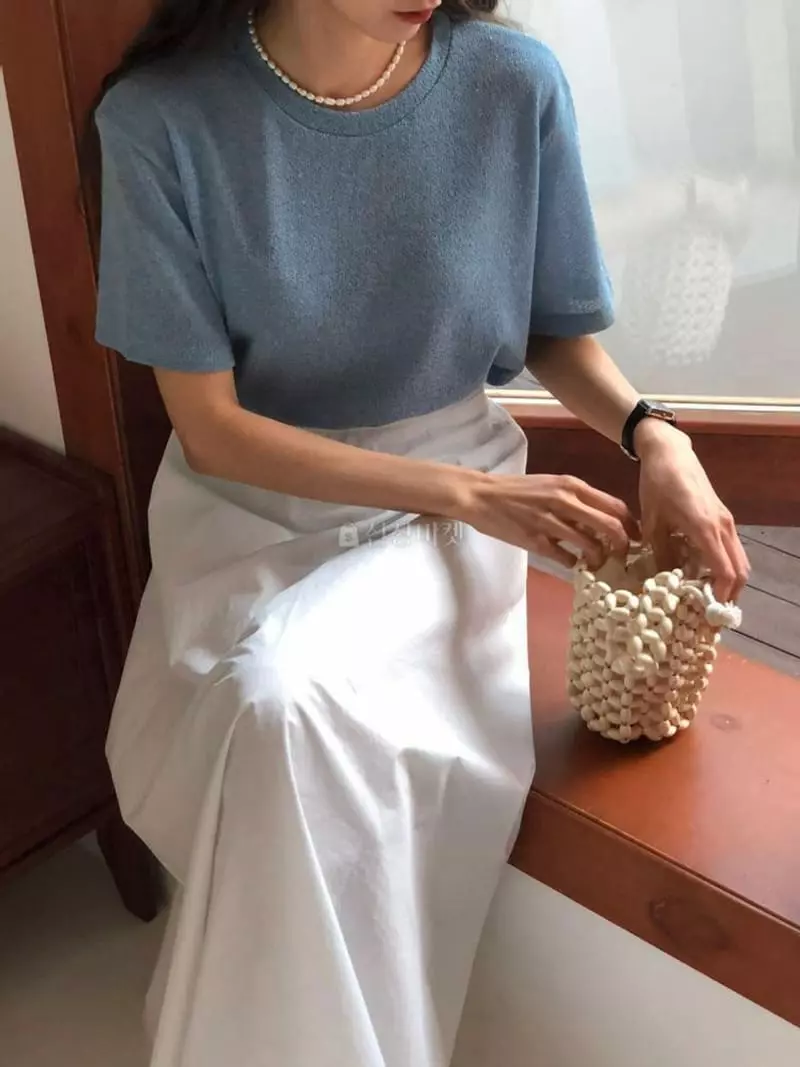 Atthismoment - Korean Women Fashion - #momslook - Natural Tee - 3