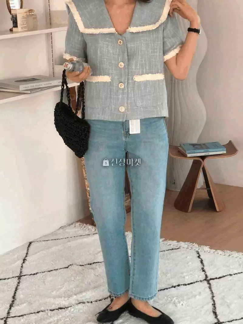 Atthismoment - Korean Women Fashion - #restrostyle - Sailor Twid Jacket