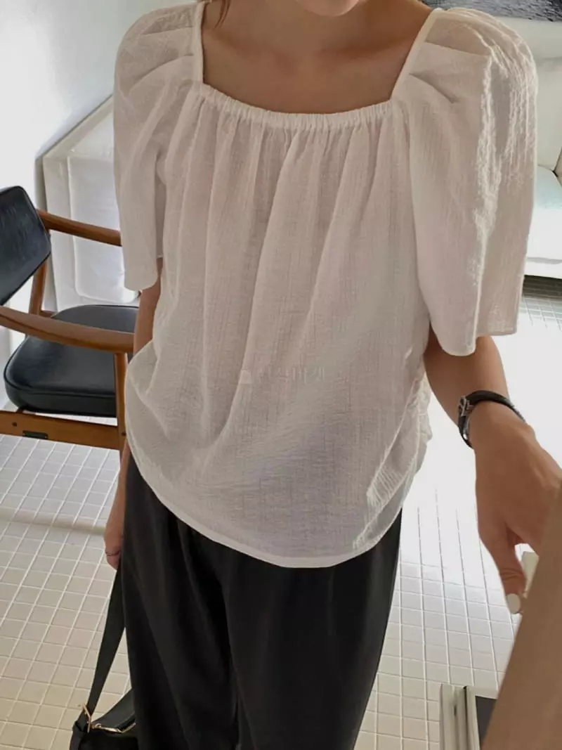 Atthismoment - Korean Women Fashion - #momslook - Cotton Blouse - 4
