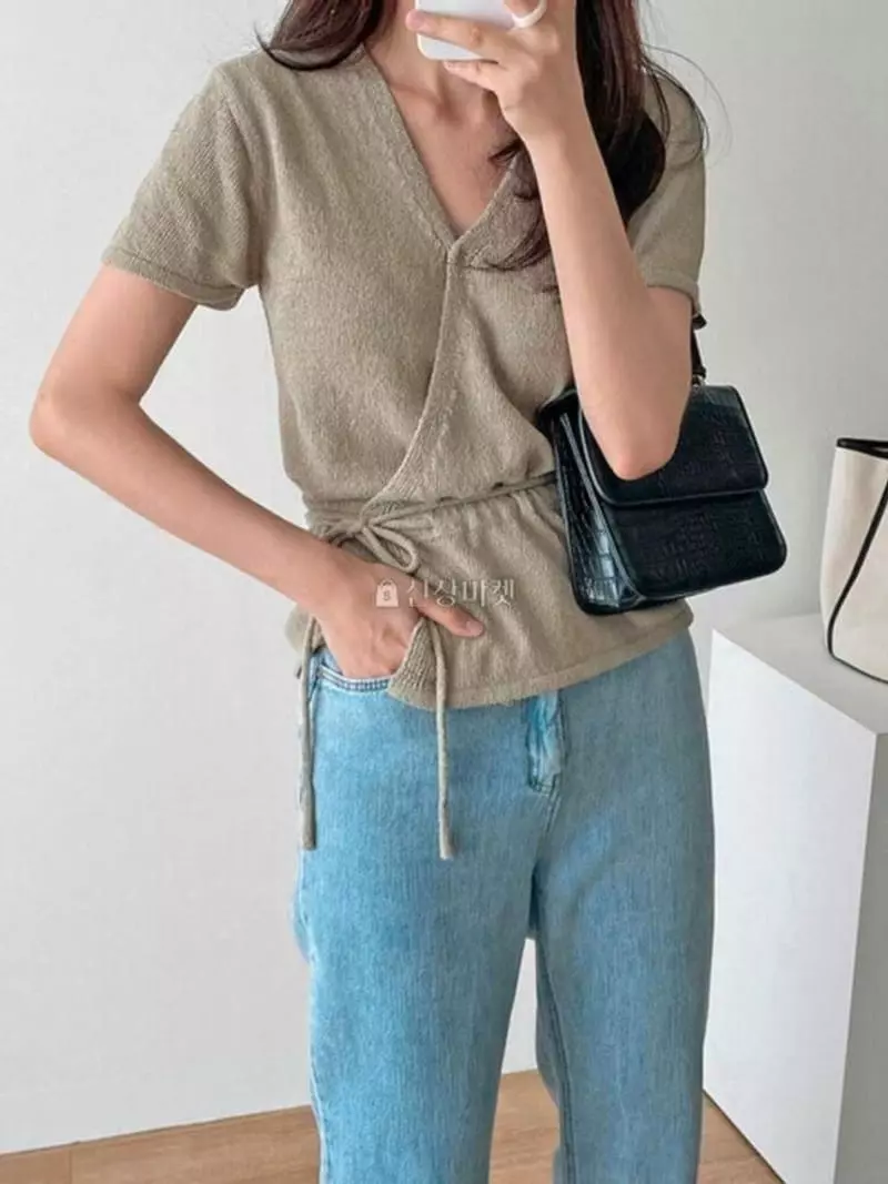 Atthismoment - Korean Women Fashion - #momslook - Wrap Knit Cardigan - 4