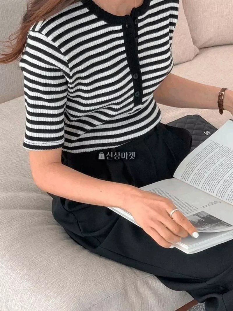 Atthismoment - Korean Women Fashion - #womensfashion - Stripes Tee