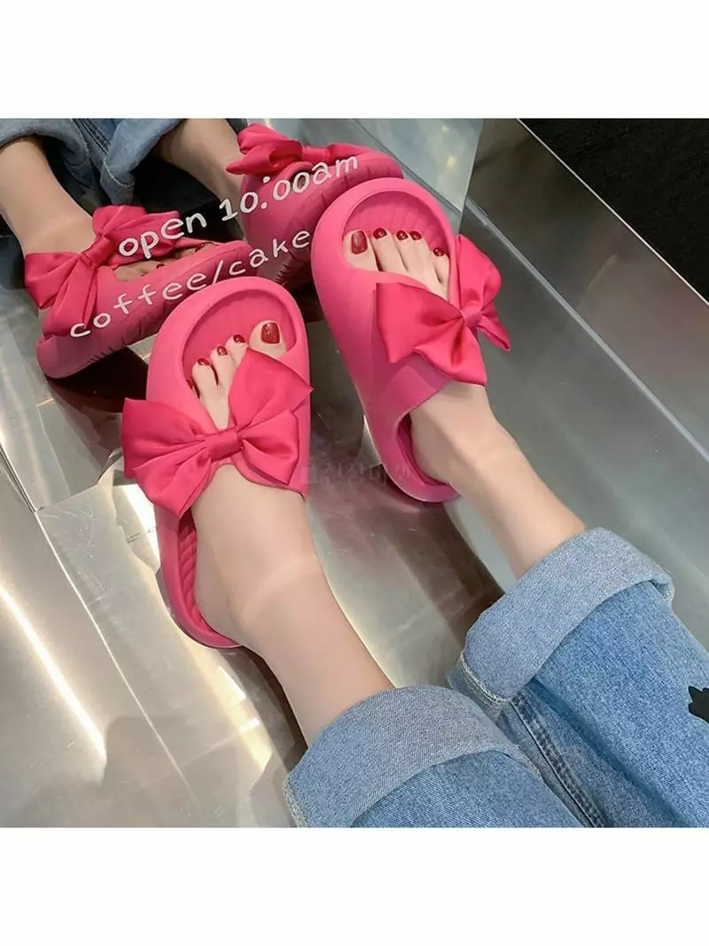 Au - Korean Women Fashion - #momslook - Soft Big Ribbon Slipper eva 99 15 - 2