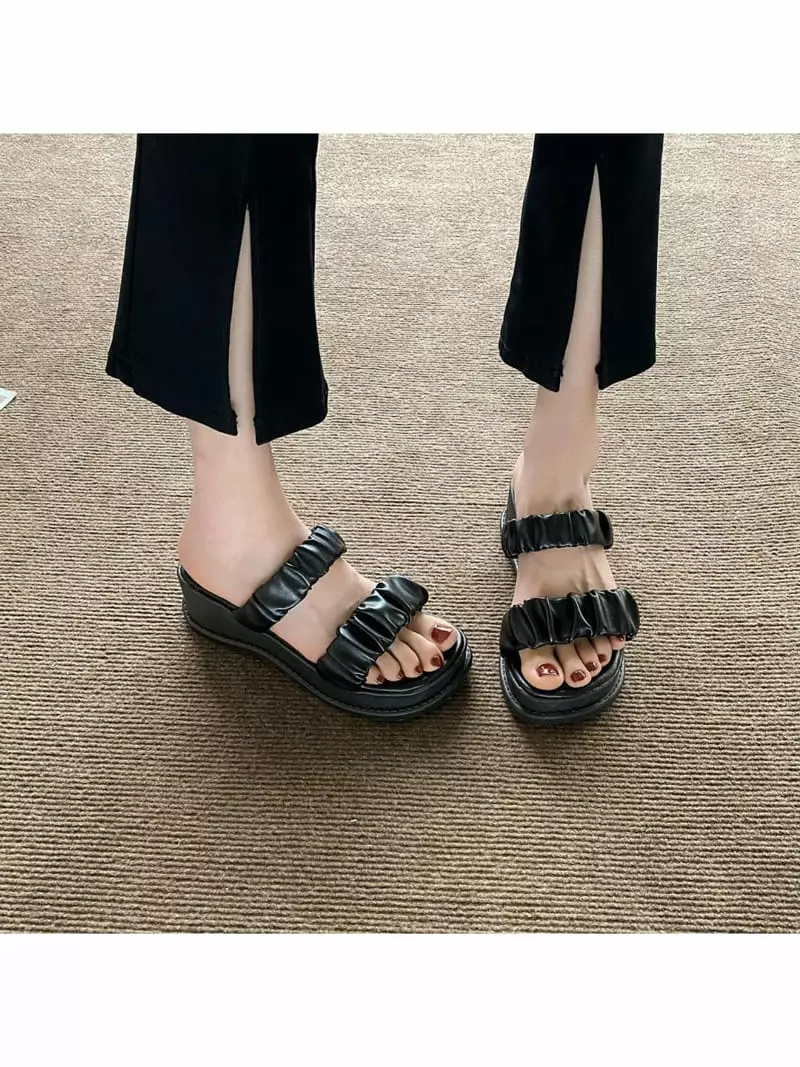 Au - Korean Women Fashion - #momslook - 2501 Wrinkle Slipper Mule - 3