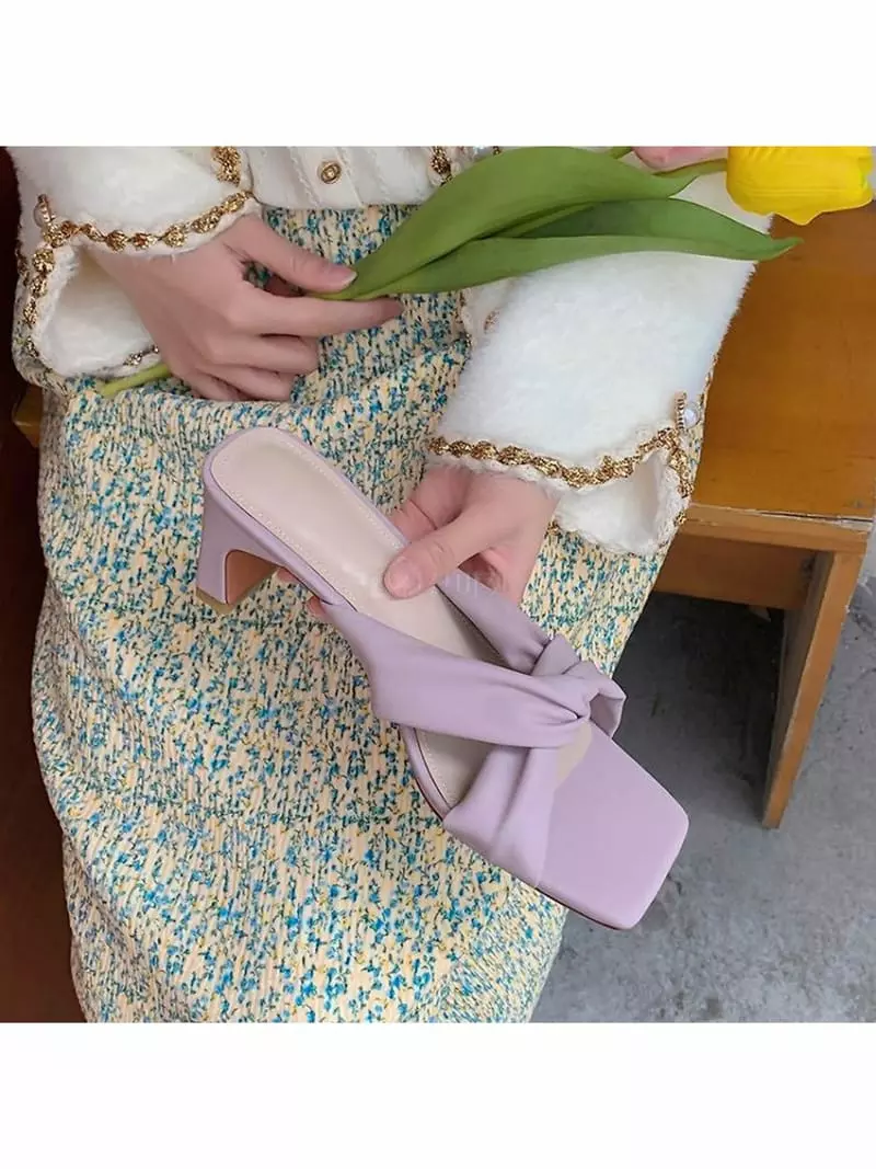 Au - Korean Women Fashion - #restrostyle - 2271 Twist Strap Slipper