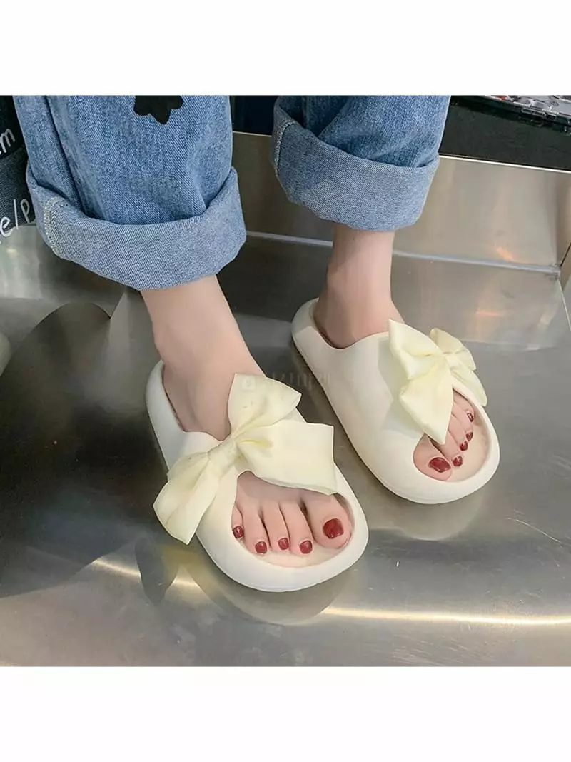 Au - Korean Women Fashion - #womensfashion - Soft Big Ribbon Slipper eva 99 15
