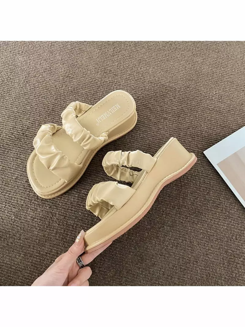 Au - Korean Women Fashion - #womensfashion - 2501 Wrinkle Slipper Mule - 2