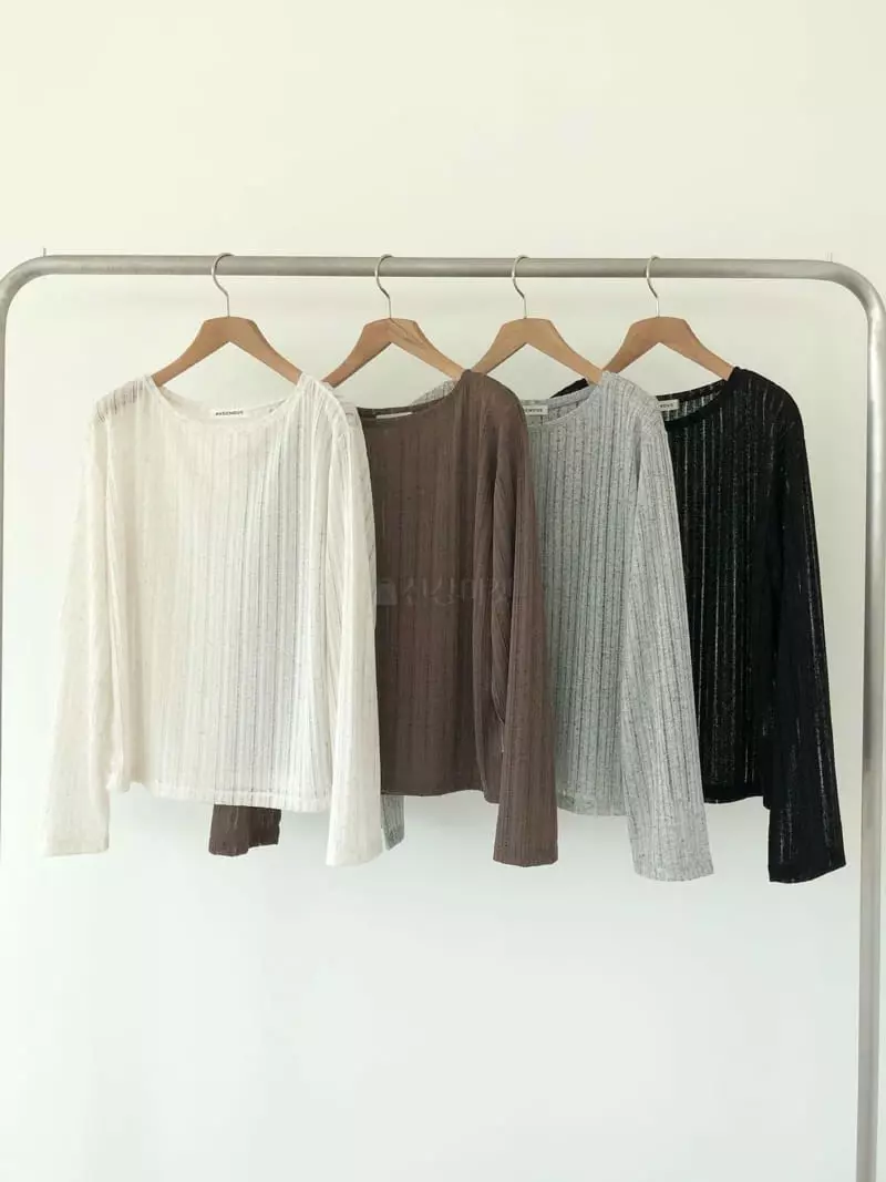 Avecnous - Korean Women Fashion - #womensfashion - Lena Knit Tee - 4