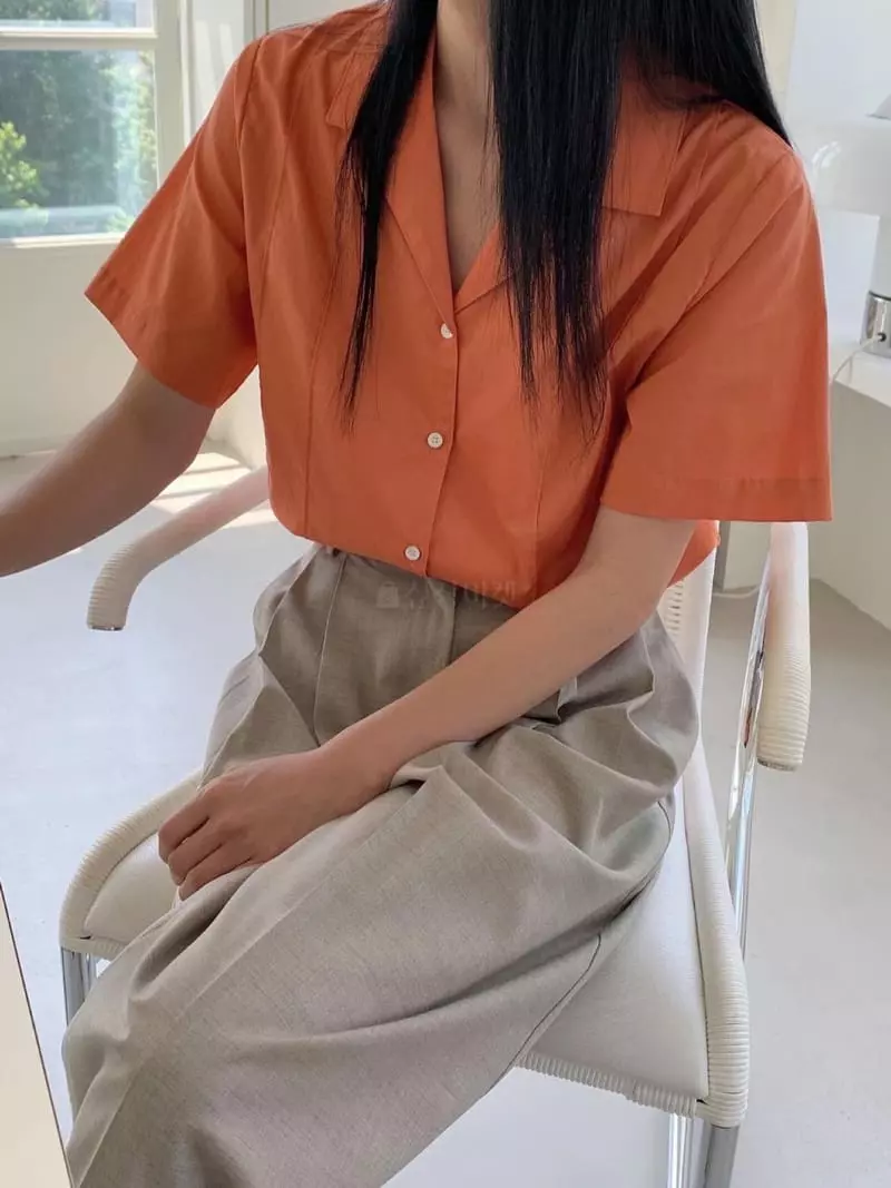 Avecnous - Korean Women Fashion - #momslook - Line Pintuck Shirt - 2