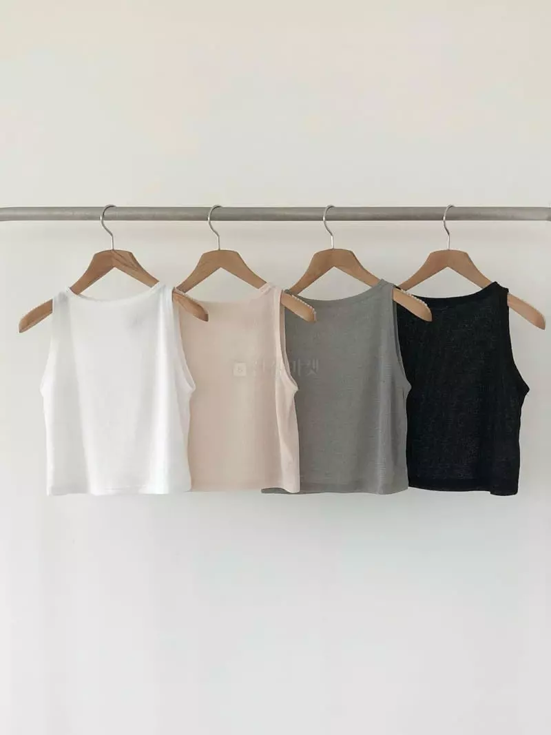Avecnous - Korean Women Fashion - #womensfashion - Like Crop Sleeveless - 4
