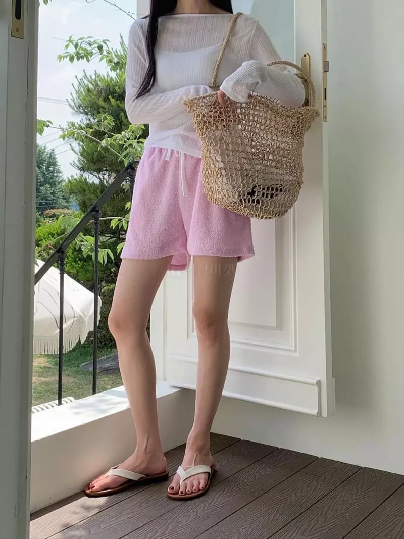 Avecnous - Korean Women Fashion - #vintagekidsstyle - Towel Shorts