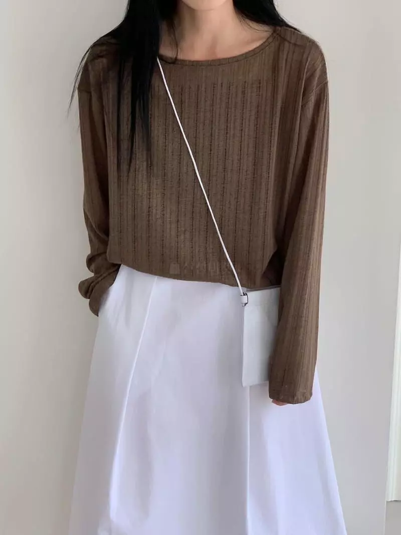 Avecnous - Korean Women Fashion - #womensfashion - Lena Knit Tee