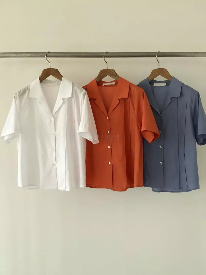 Avecnous - Korean Women Fashion - #momslook - Line Pintuck Shirt - 4