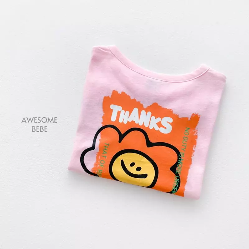 Awesome Bebe - Korean Children Fashion - #kidsshorts - Thanks Smile Tee - 7