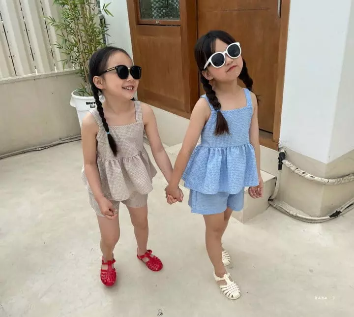 Baba J - Korean Children Fashion - #childofig - Cool Jijimi Sleeveless Cancan Top Bottom Set - 3