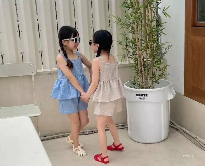 Baba J - Korean Children Fashion - #designkidswear - Cool Jijimi Sleeveless Cancan Top Bottom Set - 5