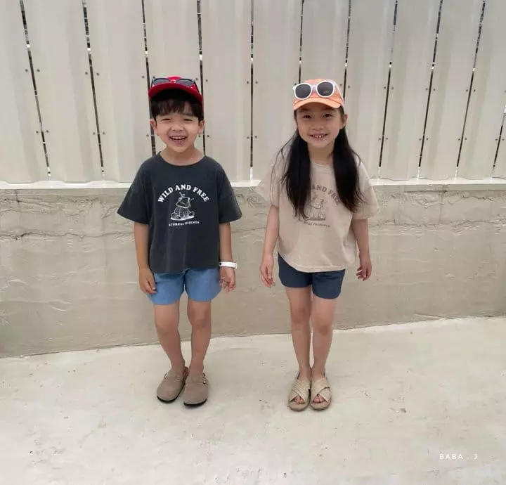 Baba J - Korean Children Fashion - #kidzfashiontrend - Camping Bear Pigmnet Tee - 2