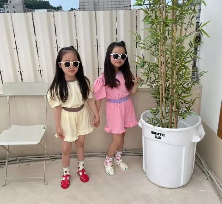 Baba J - Korean Children Fashion - #todddlerfashion - Barbie Puff Top Bottom Set - 5
