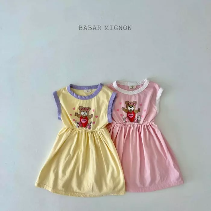 Babar Mignon - Korean Children Fashion - #childrensboutique - Bear Color One-piece - 2