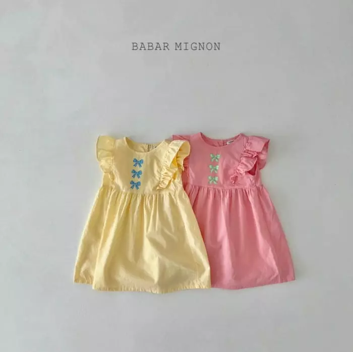 Babar Mignon - Korean Children Fashion - #childrensboutique - Ribbon Sleeveless One-piece