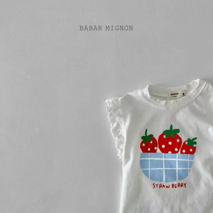 Babar Mignon - Korean Children Fashion - #childrensboutique - Strawberry Sleeveless - 11