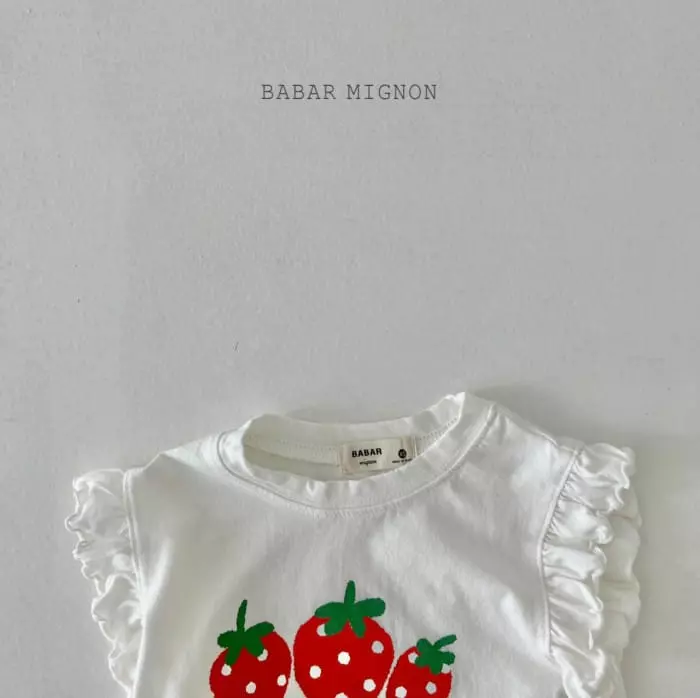 Babar Mignon - Korean Children Fashion - #designkidswear - Strawberry Sleeveless - 12