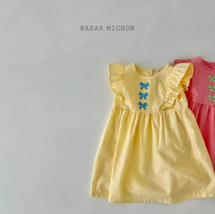 Babar Mignon - Korean Children Fashion - #discoveringself - Ribbon Sleeveless One-piece - 3