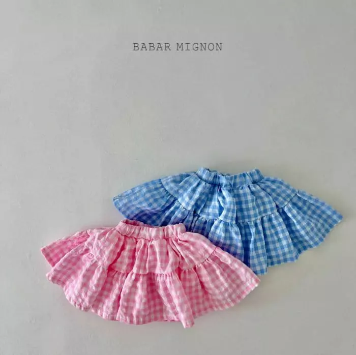 Babar Mignon - Korean Children Fashion - #fashionkids - Check Cancan Skort - 2