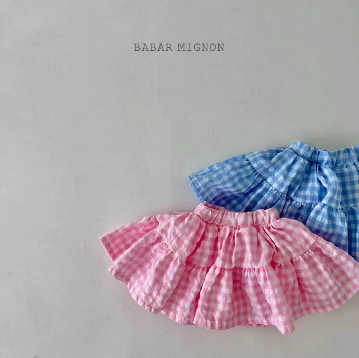 Babar Mignon - Korean Children Fashion - #kidsshorts - Check Cancan Skort - 3