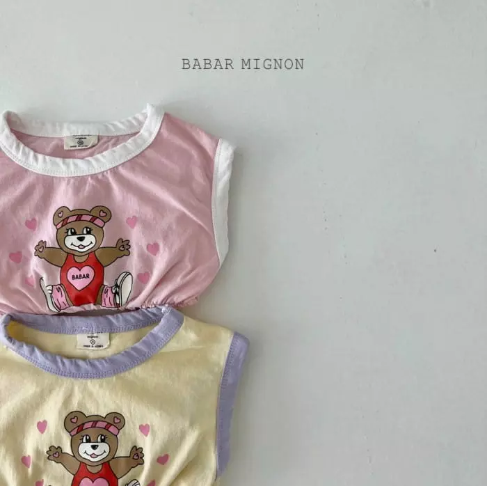 Babar Mignon - Korean Children Fashion - #kidsstore - Bear Color One-piece - 7