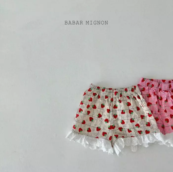 Babar Mignon - Korean Children Fashion - #kidsstore - Berry Lace Pants - 3