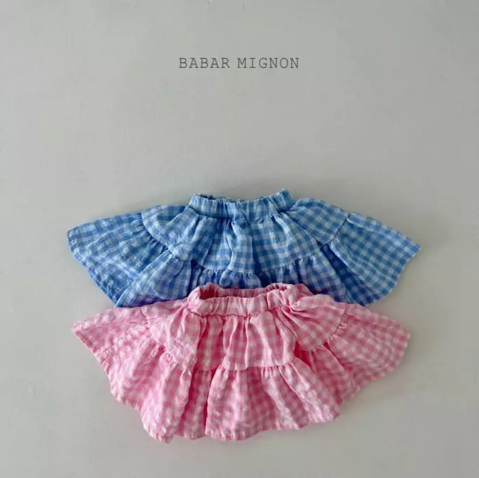 Babar Mignon - Korean Children Fashion - #kidzfashiontrend - Check Cancan Skort - 5