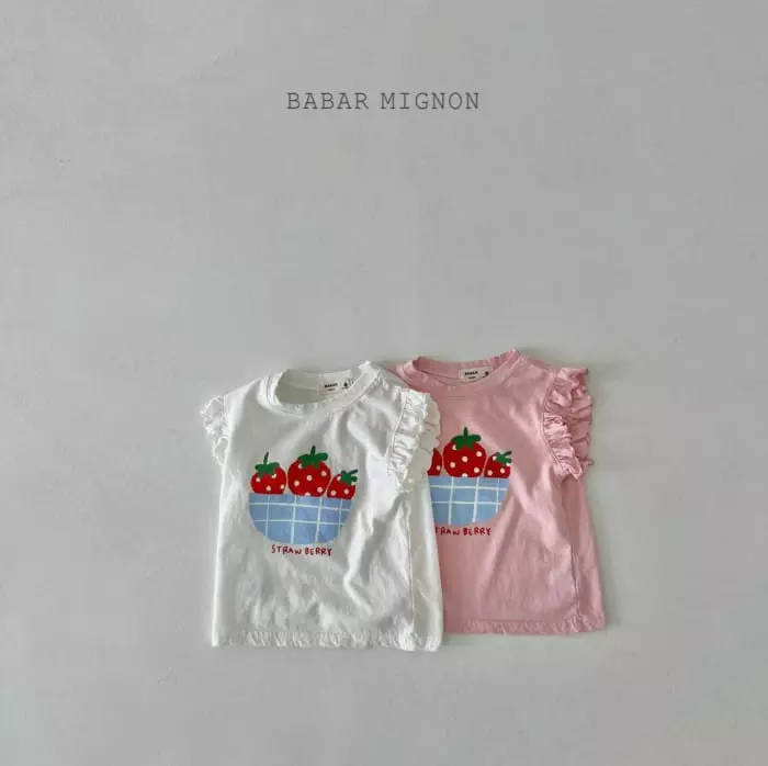 Babar Mignon - Korean Children Fashion - #kidzfashiontrend - Strawberry Sleeveless